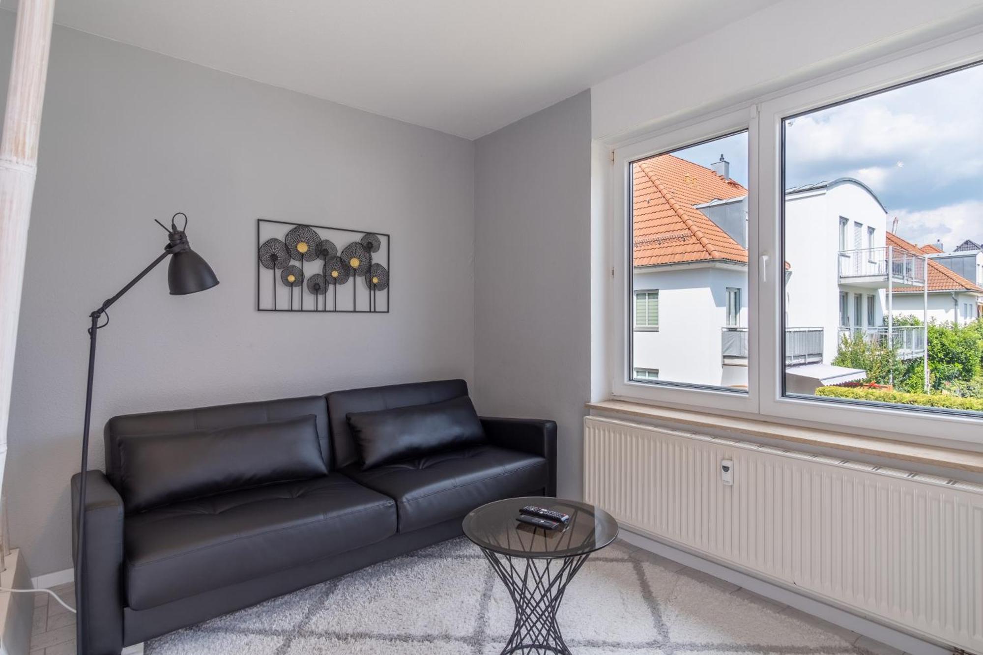 Arbeitsplatz, Balkon, Tiefgarage Naehe Neue Messe Apartman Lipcse Kültér fotó